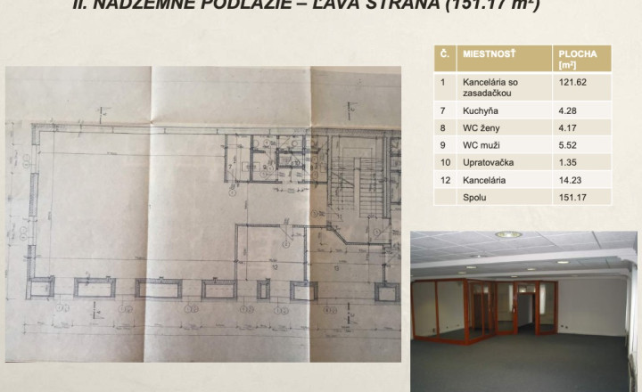 Reprezentatívne a priestranné kancelárie na prenájom priamo na námestí mesta Poprad - fotografia 11
